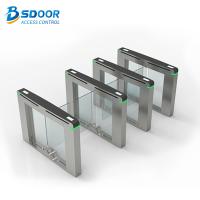Buy cheap Swing Gate 10mm Glass Turnstile Security Systems Manual Stainless Steel product