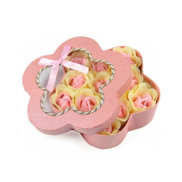 Buy cheap Party Festival Decoration Gift Packaging Box Flower Shaped Candy Box With Clear Window from wholesalers