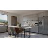 Buy cheap Fadior Stone Texture Stainless Steel U-Shaped Kitchen With Curved Doors Design from wholesalers