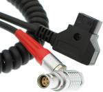Red Scarlet Epic Camera Power Coiled Twist Cable 6 Pin Right Angle Female to