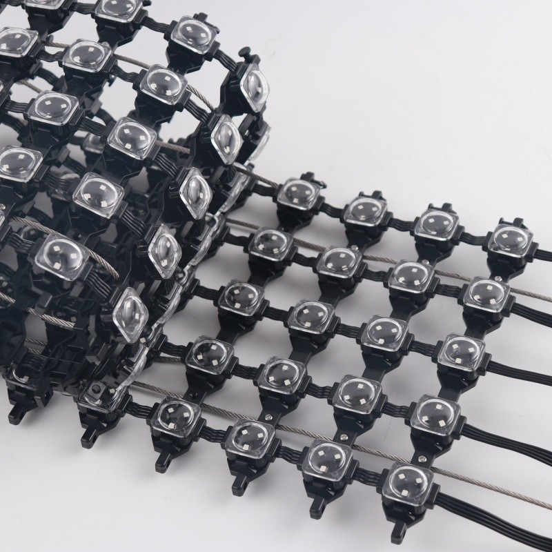Flexible Outdoor LED Mesh Screen P50 P100 P150 P200 With DMX512 Control Method