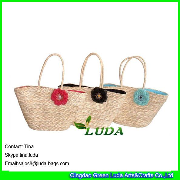 Buy cheap LUDA cute flower straw handbags cornhusk straw woven straw tote from wholesalers