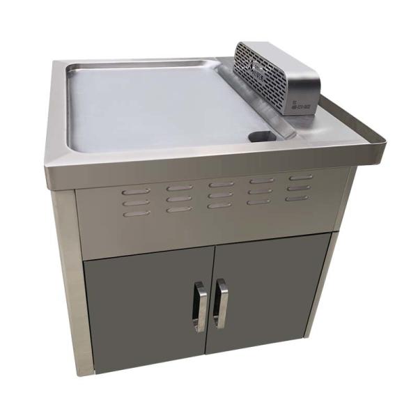 TO36 Stainless Steel Mobile Single Furnace Teppanyaki Grill Table Electromagneti