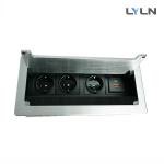 Classic Aluminium Flip Up Cable Cubby With Anti Dust Brush