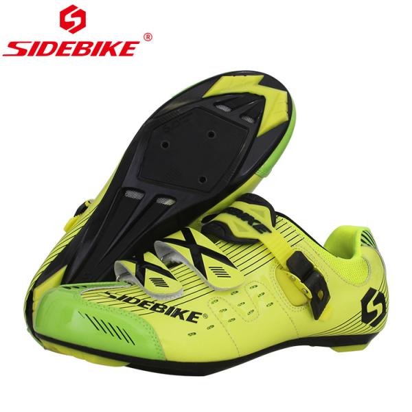 Buy cheap Fluorescent Green Mens Road Cycling Shoes Microfiber Customized Shockproof from wholesalers