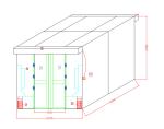 Auto Sliding Doors Stainless Steel Air Shower For Goods With Width 635mm Cabinet
