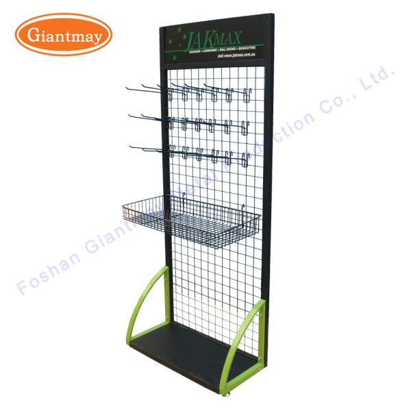 Buy cheap Retail Shop Retail Shop Grid Mesh Display with Basket Metal Wire Rack from wholesalers