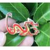 Buy cheap Zinc Alloy Gold Plating Translucent pin badge with satained glass from wholesalers