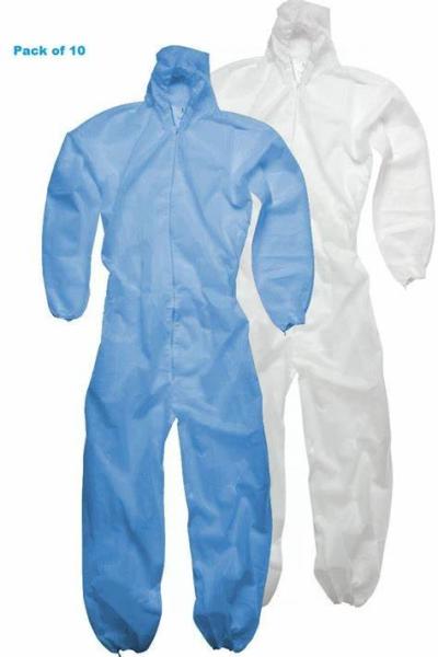 Buy cheap CAT III Single Use Blue Hooded Non Woven Coverall from wholesalers
