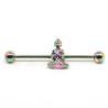 Buy cheap Custom rainbow stainless steel jewelry industrial piercing 14g from wholesalers