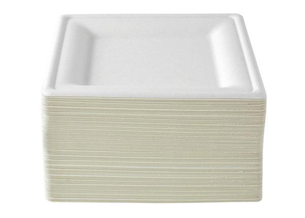 Buy cheap 10 Inch Square Dessert Sugarcane Biodegradable Plates from wholesalers