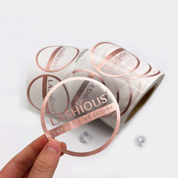 Buy cheap ISO Anti Ultraviolet Embossed Rose Gold Foil Stickers Strong Adhesive from wholesalers