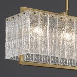 Luxury home decor lamp living room chandelier rectangle modern led crystal