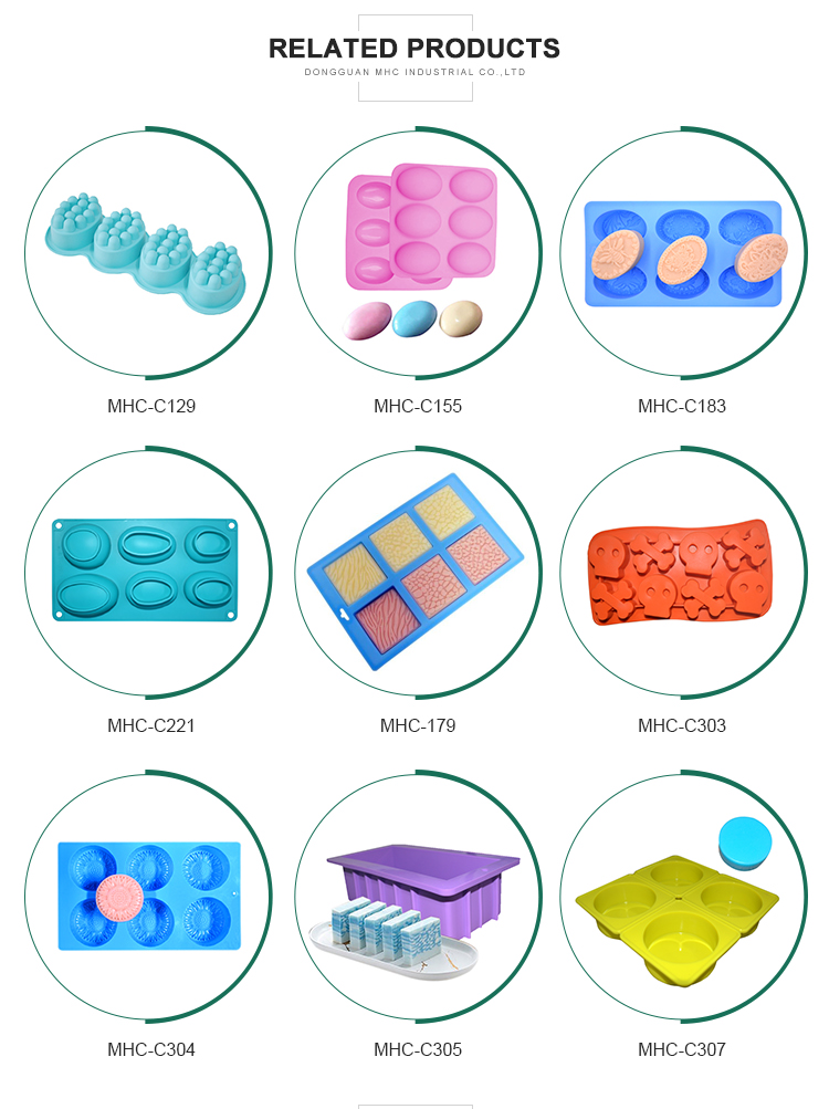 Custom Pattern Reusable Soap Molds Handmade Silicone Square Baking Mold