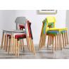 Buy cheap 80cm Solid Wooden Leg Plastic Chair Non-Slip In Living Room from wholesalers