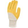 Buy cheap Light Weight Yellow Nitrile Coated interlock Glove Rukavice Od Nitrila Handschuhe Nitrile Safety Industrial Knit Wrist Oil Gloves from wholesalers