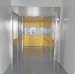 Fast Speed Scrolled Doors Air Shower Tunnel For Material , Air Blow Passage
