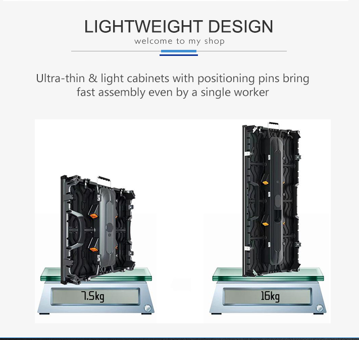 1000cd/m2 Brightness P3.91 250mm*250mm Outdoor Rental LED Display for Indoor Display