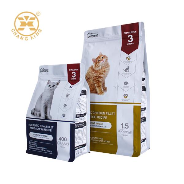 Buy cheap Custom Printed Foil Mylar High Quality Oem 8 Side Seal Bag Pet Food Packaging Square Bottom Pet Cat Food Bag from wholesalers
