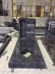 Granite Headstones And Grave Markers , Tombstone Black Polished Granite