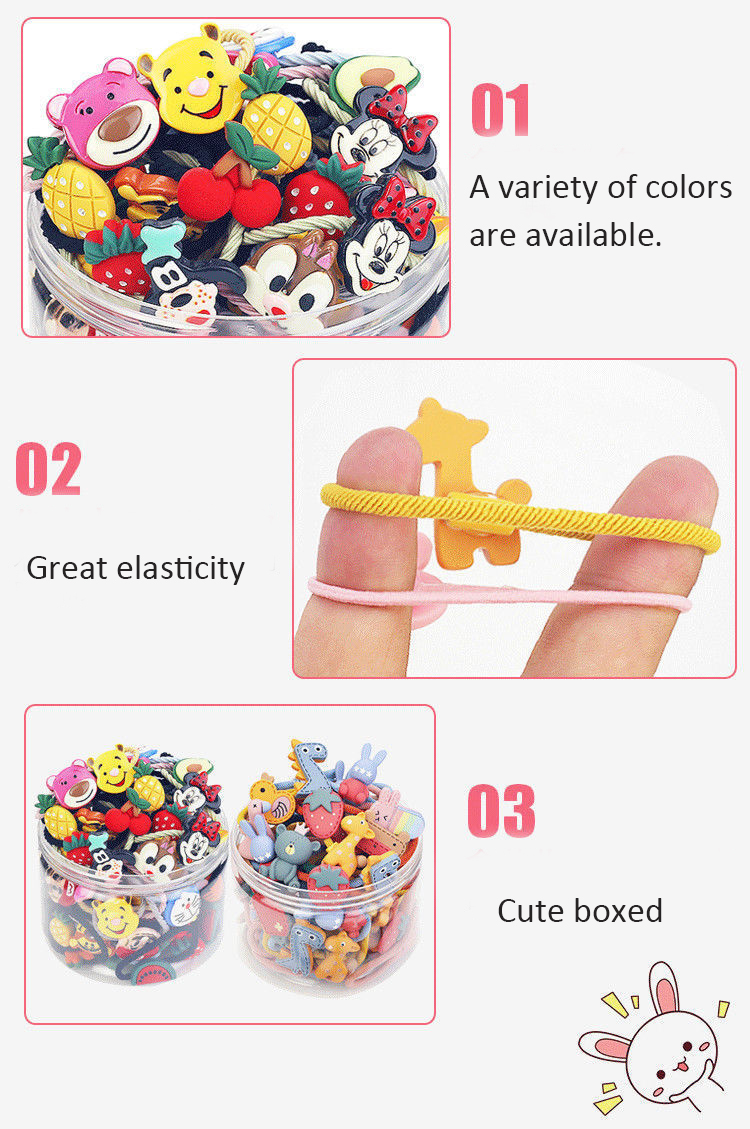 Kids Baby Girl Childrens Hair Set Fruit Hair Tie Animal Headbands 6.5cm