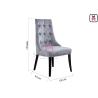 Buy cheap High Back Blue Velvet Tufted Upholstered Dining Chairs with Black Iron Legs from wholesalers