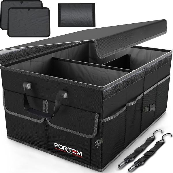 Car Trunk Organizer, Collapsible Multi Compartment Car Organizer, Foldable SUV
