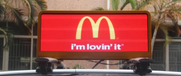 Buy cheap P4 LED Moving Signage for Taxi-Top Advertising High Brightness Waterproof 4G/USB Control from wholesalers