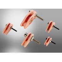 Buy cheap Bearing Coil Winding Caged Ceramic Pulley , Pink / Red Coil Winding Tensioner product
