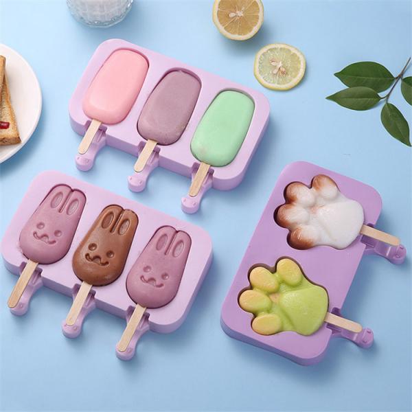 Buy cheap Silicone Purple DIY Ice Cream Mould With Stick Kitchen Supplies from wholesalers