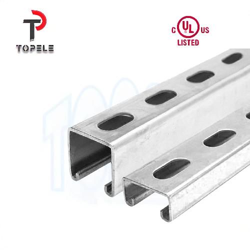 Buy cheap Hot DIP Galvanized Plain / Slotted Strut Channel Unistrut 41X41X2.5mm from wholesalers