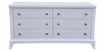 6-drawer white painted wooden dresser,console cabinet for hotel bedroom