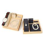 Multipurpose Wooden Luxury Jewelry Display Tray for Watch Pendant Ear Studs