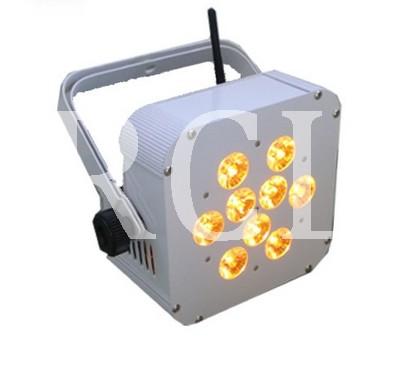 Quality 9PCS RGBWA UV 6in1 Wireless Battery LED PAR Light for sale