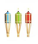 Outdoor Bamboo Yard Torch 150cm Party Halloween Decoration Lighting