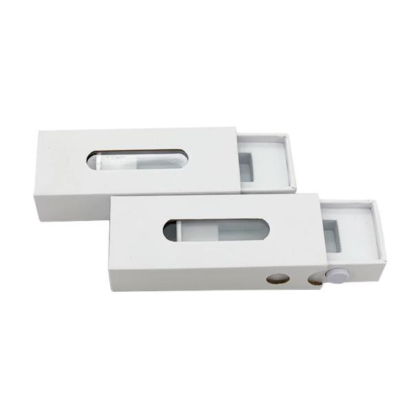 Buy cheap White Vape Cartridge Box , Cardboard Box With Plastic Window 100mmx35mmx25mm from wholesalers