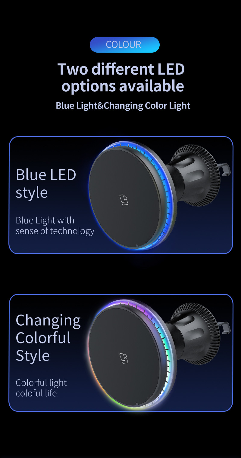 ABS Silicone Material Magnetic Car Vent Charger Fast and Stable Driving Solution
