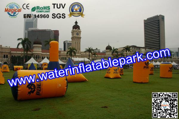 Buy cheap PVC Inflatable Paintball Bunker BUN51 With Durable Plastic Ground Stakes from wholesalers