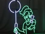 Play Badminton PVC Leon Sign White Green Color