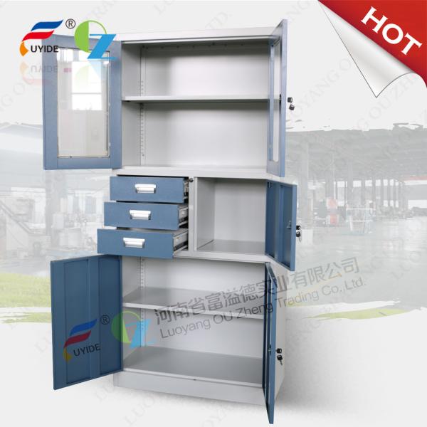 Buy cheap steel office furniture cabinet FYD-W020,H1850XW900XD400mm,glass/steel door with drawer from wholesalers