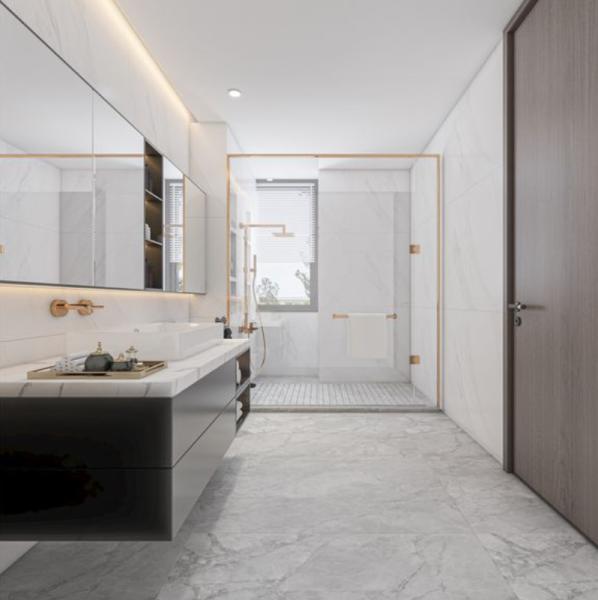 Minimalist Elegant Floating Vanity Unit Led Mirror Bathroom Vanity Anti