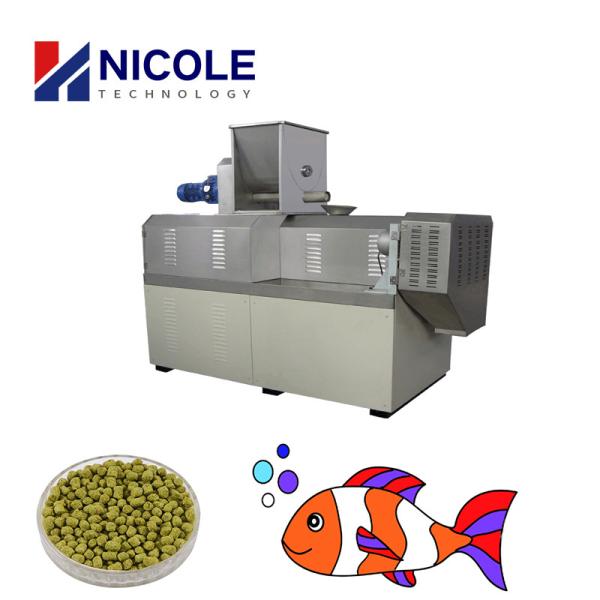 Quality Double Screw Extruder Small Floating Fish Feed Machine Semi Automatic for sale
