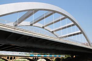 Buy cheap Heavy Duty Steel Bridge Fabrication Weather Resistant Pedestrian Bridge Kits For Scenic Areas / Industrial Zones from wholesalers