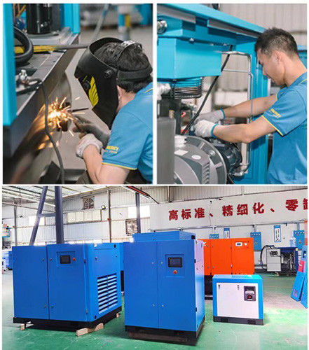 Electric VSD Screw Air Compressor Low Noise Portable Air Compressor 100psi 116psi