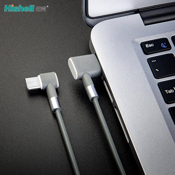 Buy cheap Elbow L Shaped Mobile Phone USB Cables Anti Fingerprint Practical from wholesalers