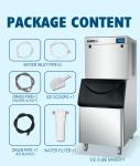 250kg Automatic Ice Machine R404a Industrial Ice Maker Machine Stainless Steel