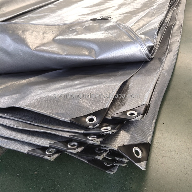 PE Waterproof Tarpaulin Heavy Duty Sliver/Black Polyethylene Plastic Cover for Outdoor