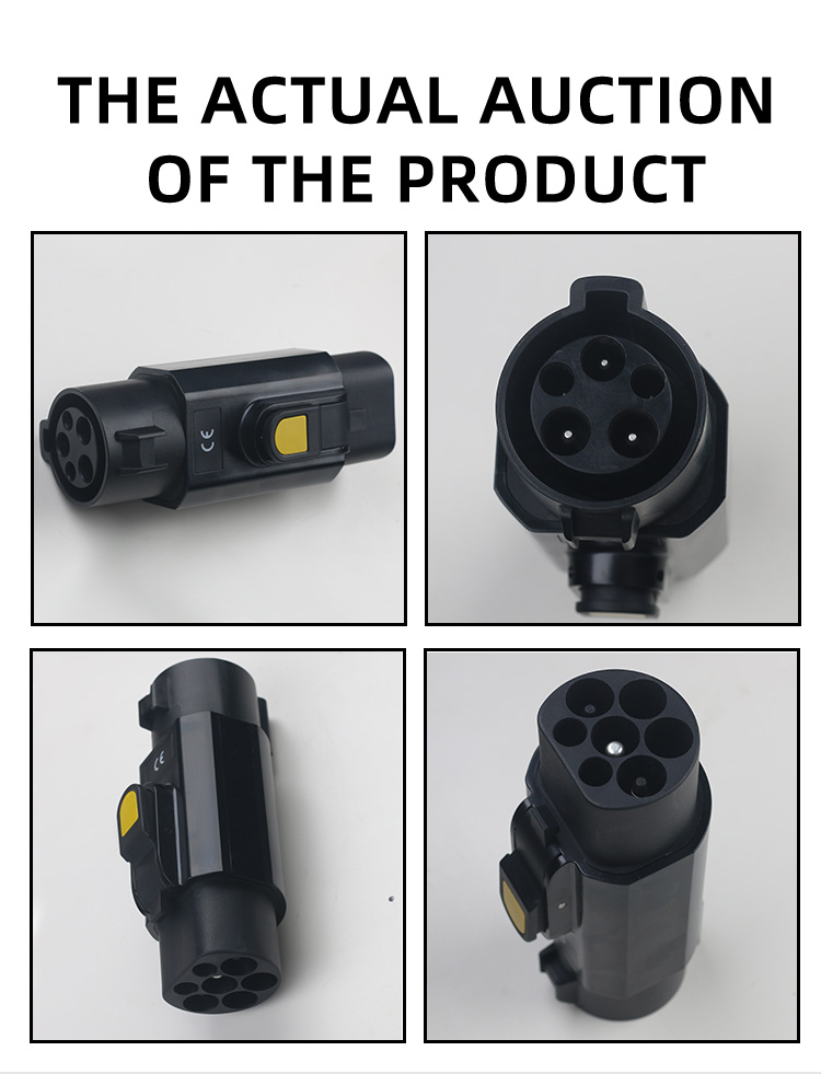 GBT Male Adapter for Electric Vehicle Charger Type 1 Sae J1772 Compact and Lightweight Convertor