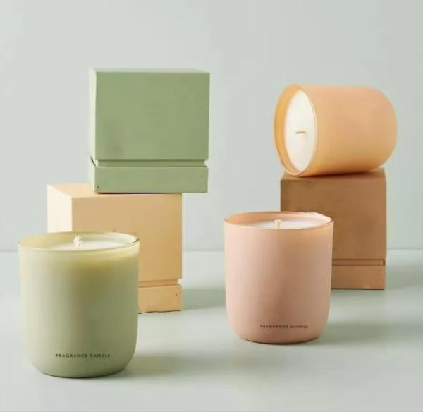 Buy cheap 8oz Wholesale Unique Round Bottom Shape Matte Milky Luxury Glass Candle Jars With Cork Lids from wholesalers
