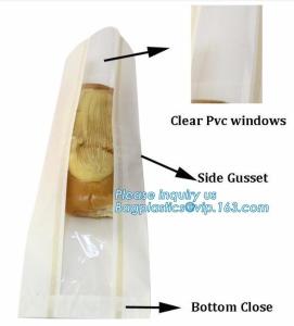 China Food Grade Bread Paper Bag with Clear Window,Wholesale sharp bottom kraft paper greaseproof bread food pulp bag,bagplast on sale